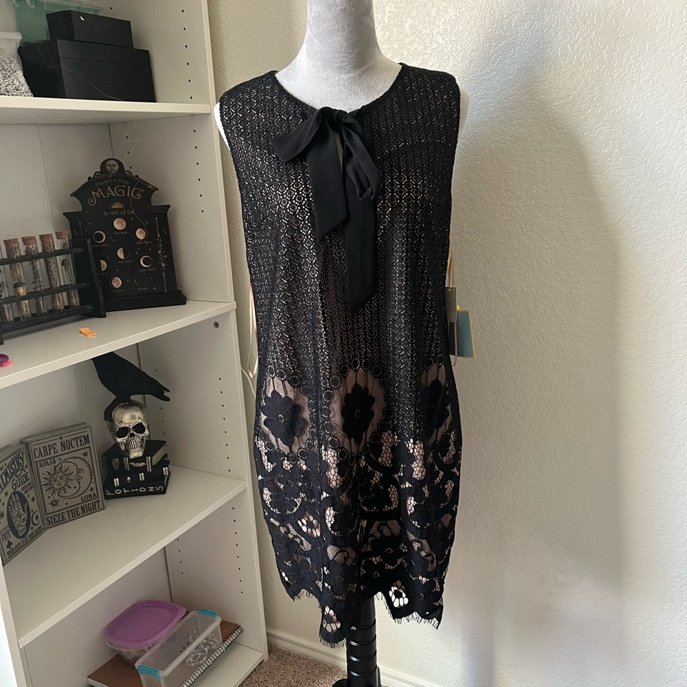 CeCe brand black lace dress size 10